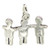 Cut out paper doll sterling silver charm .925 crafting dolls charms
