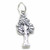 Sequoia Tree sterling silver charm .925 x 1 Trees charms