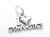 I Love Gymnastics sterling silver charm .925 x 1 Athletes Gymnast charms additional view