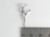 Female Kick Boxer sterling silver charm .925 Lady Kickboxer charms side view