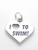 I Love to Swim sterling silver charm .925 x 1 Swimmer Swimming charms