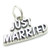 Just Married sterling silver charm .925 x 1 Marriage Wedding charms A1