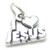 I Love Jesus sterling silver charm .925 Loving Caring Christ charms