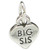 Big Sis heart sterling silver charm .925 Love Sister Family charms