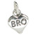 Bro in heart sterling silver charm .925 x 1 Brother love family charms
