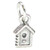 Birdbox SMALL sterling silver charm .925 x 1 Nesting Bird Box charms