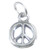 Peace sign sterling silver charm .925 x 1 No to War symbol charms