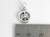 Peace sign sterling silver charm .925 No to War symbol charms side view