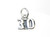 Number 30 Thirty sterling silver charm .925 x 1 Birthday Age charms