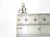 Number 40 Forty sterling silver charm .925 Birthday Age charms side view
