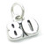 Number 80 Eighty sterling silver charm .925 x 1 Birthday Age charms