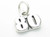 Number 80 Eighty sterling silver charm .925 Birthday Age charms additional view