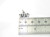 Number 100 One Hundred sterling silver charm .925 Birthday Age charms side view