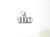 Number 100 One Hundred sterling silver charm .925 Birthday Age charms additional view