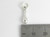 Chicken Wing Leg sterling silver charm .925 Chickens Drumstick charms side view