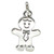 Gingerbread Man sterling silver charm .925 x 1 Food Sweets charms