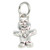 Gingerbread Boy sterling silver charm .925 x 1 Food Sweets charms