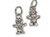 Gingerbread Boy sterling silver charm .925 Food Sweets charms additional view