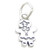 Gingerbread Girl sterling silver charm .925 x 1 Food Sweets Ginger Bread