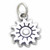 Triple Sun sterling silver charm .925 x 1 Weather Sunny charms