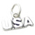 USA sterling silver charm .925 x 1 North United States of America charms