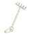 Garden Rake sterling silver charm .925 Gardening charms