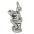 The Thinker sterling silver charm .925 Rodin The poet Dante