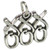 Hugs and Kisses sterling silver charm .925 XOXO