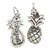 Pineapple Gentleness silver charm pendant Fruit with Meaning