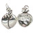 Peach Peace sterling silver charm .925 Fruit with Meaning