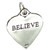 BELIEVE sterling silver charm pendant .925 Belief charms