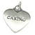 CARING sterling silver charm pendant .925 x 1 care and love charms