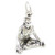 Lotus Position Yoga sterling silver charm .925 x 1 charms