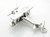 Bi Plane sterling silver charm .925 x 1 BiPlane Planes aircraft charms