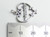 Friends sterling silver charm .925 Freinds charms pendants side view