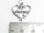 Amour sterling silver charm .925 Love charms pendants detail