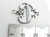 Forever heart sterling silver charm .925 Eternity Love charms side view