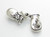 Mittens sterling silver charm .925 Warm Gloves Mitten charms additional view