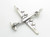 Bomber sterling silver charm .925 Aircraft and Bombers charms side view