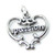 Passion heart sterling silver charm .925 x 1 Love hearts charms