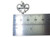 Passion heart sterling silver charm .925 Love hearts charms side view