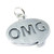 OMG sterling silver charm .925 x 1 SMS Text Speech bubble charms