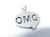 OMG sterling silver charm .925 x 1 SMS Text Speech bubble charms additional view