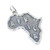 Africa Map sterling silver charm .925 x 1 Country & Continent charms