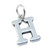 Letter H Initial H sterling silver charm .925 Initials charms