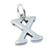 Letter X Initial X sterling silver charm .925 Initials charms