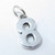 Number 8 sterling silver charm .925 Numbers Eight charms additional view