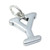 Letter Y Initial Y sterling silver charm .925 Initials charms