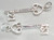 21st birthday sterling silver key charm .925 Birthday 21 keys charms alternate view