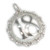 18th birthday fancy fob sterling silver large charm pendant .925